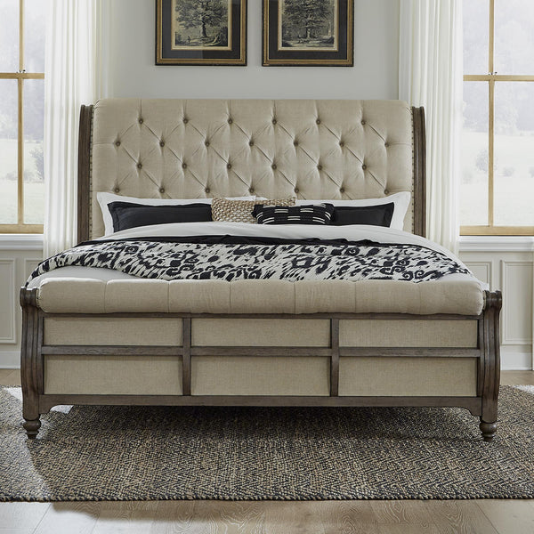  Liberty Furniture Industries Inc. Americana Farmhouse 615-BR-KSL King Sleigh Bed IMAGE 1