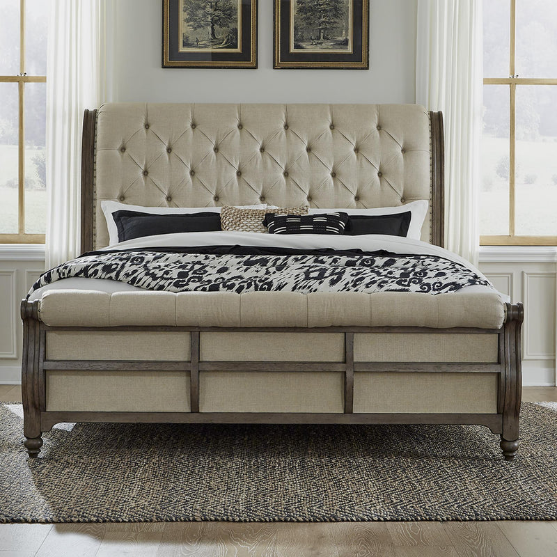  Liberty Furniture Industries Inc. Americana Farmhouse 615-BR-KSL King Sleigh Bed IMAGE 1