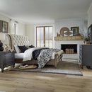  Liberty Furniture Industries Inc. Americana Farmhouse 615-BR62-B Bedside Chest with Charging Station - Black IMAGE 2