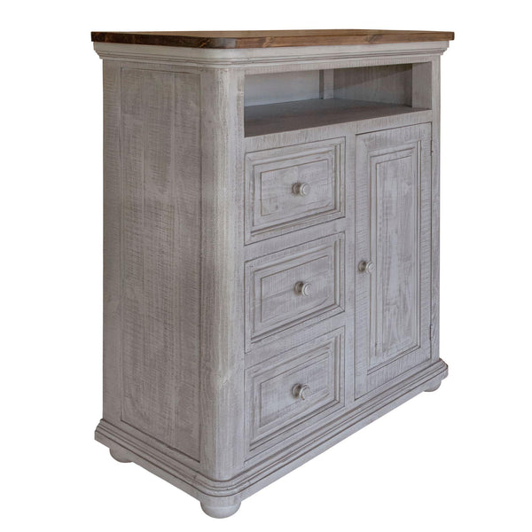 International Furniture Direct Luna Gray 3-Drawer Media Chest IFD7651CTV IMAGE 1