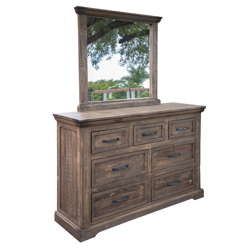 International Furniture Direct Natural Madeira Dresser Mirror IFD1221MIR IMAGE 2