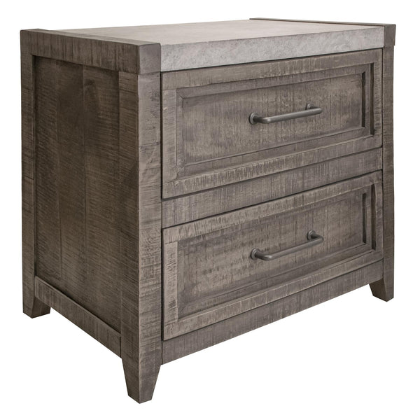 International Furniture Direct Marble 2-Drawer Nightstand IFD6391NTS IMAGE 1