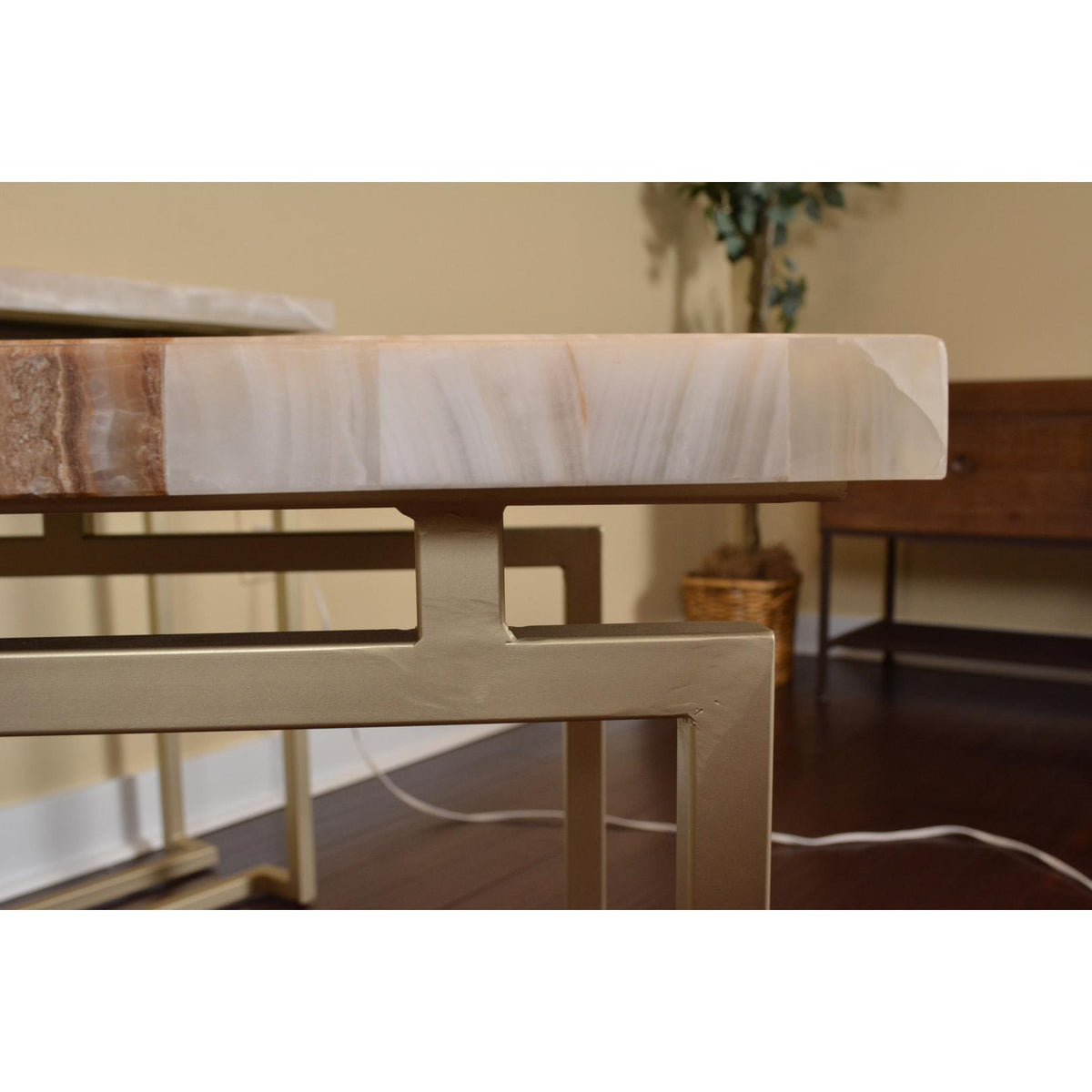 WWW_EXTENSIONTABLE ウォールナット Jenson Console Table Natural Poplar Burl Veneer Four Hands