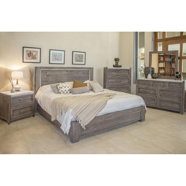 International Furniture Direct Marble King Panel Bed IFD6391HBDEK/IFD6391PLTEK IMAGE 1