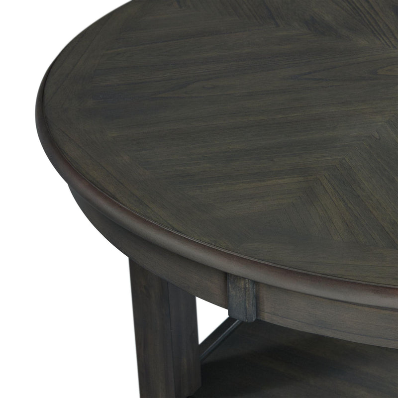 Elements International Round Amherst Counter Height Dining Table with Pedestal Base DAH350CT IMAGE 4