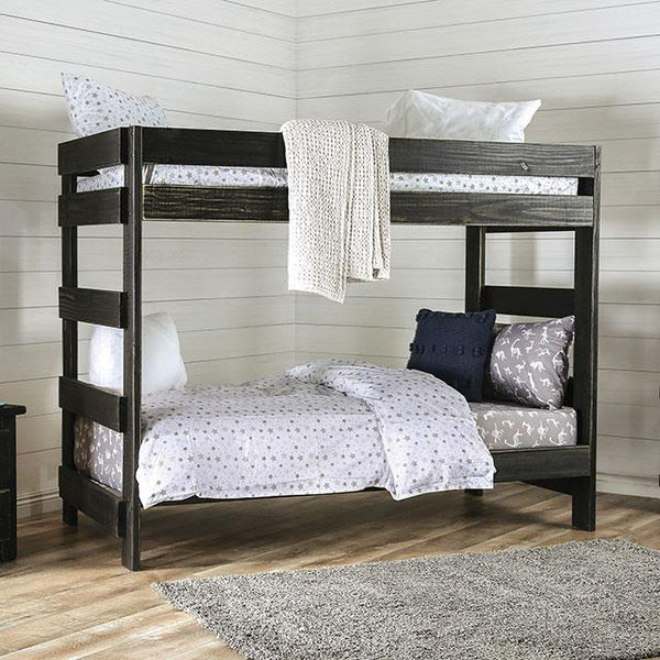 Furniture of America Kids Beds Bunk Bed AM-BK100BK-BED-SLAT IMAGE 1