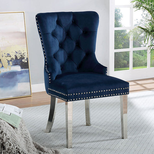 Furniture of America Jewett Stationary Fabric Accent Chair CM-AC261NV-2PK IMAGE 1
