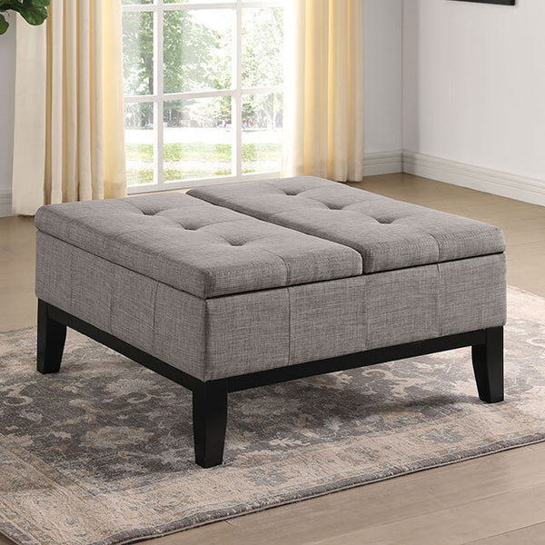 Furniture of America Fazio Fabric Storage Ottoman CM-AC365LG IMAGE 1