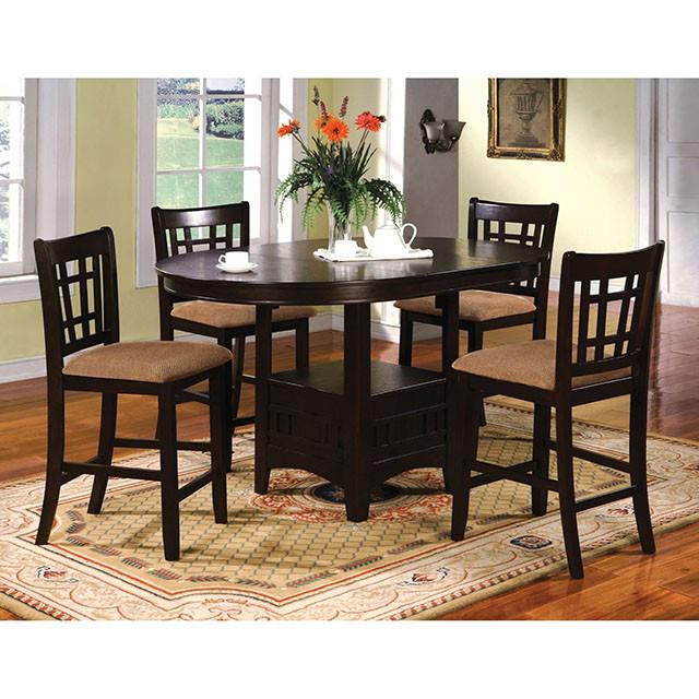Furniture of America Oval Metropolis Counter Height Dining Table CM3032PT IMAGE 2