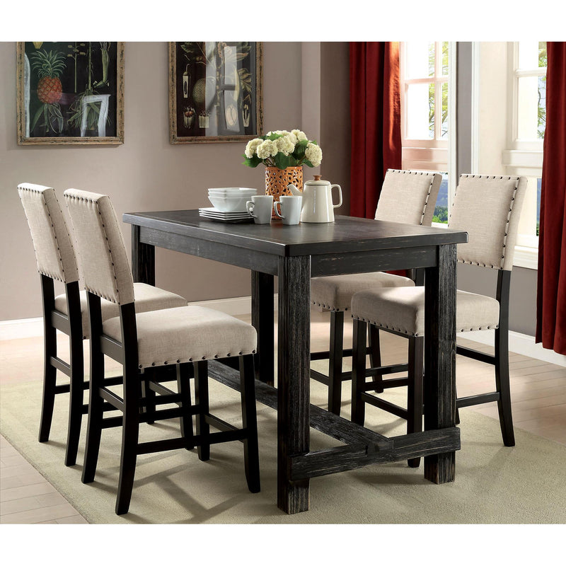 Furniture of America Sania Counter Height Dining Table CM3324BK-PT-VN IMAGE 2