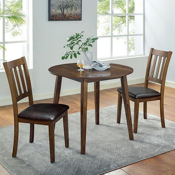 Furniture of America Round Blackwood Dining Table CM3771RT-3PK IMAGE 1