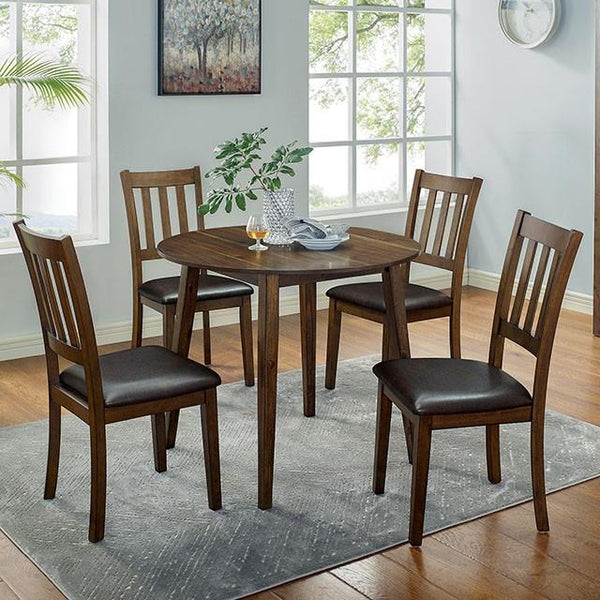 Furniture of America Round Blackwood Dining Table CM3771RT-5PK IMAGE 1