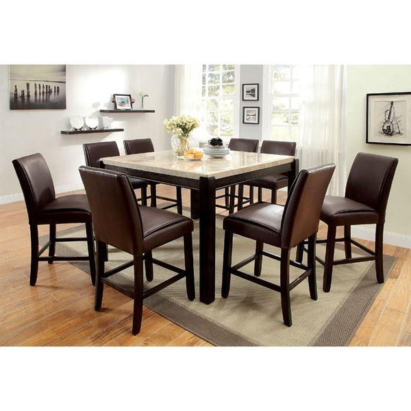 Furniture of America Square Gladstone Counter Height Dining Table CM3823PT IMAGE 1