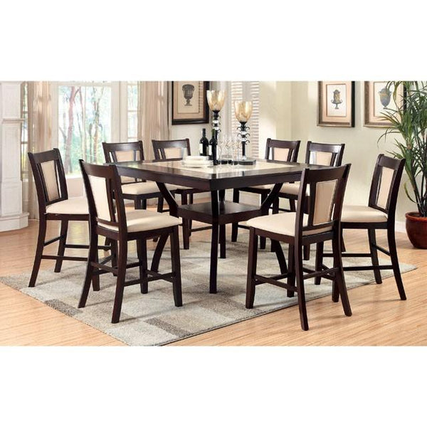Furniture of America Square Brent Counter Height Dining Table CM3984PT IMAGE 1
