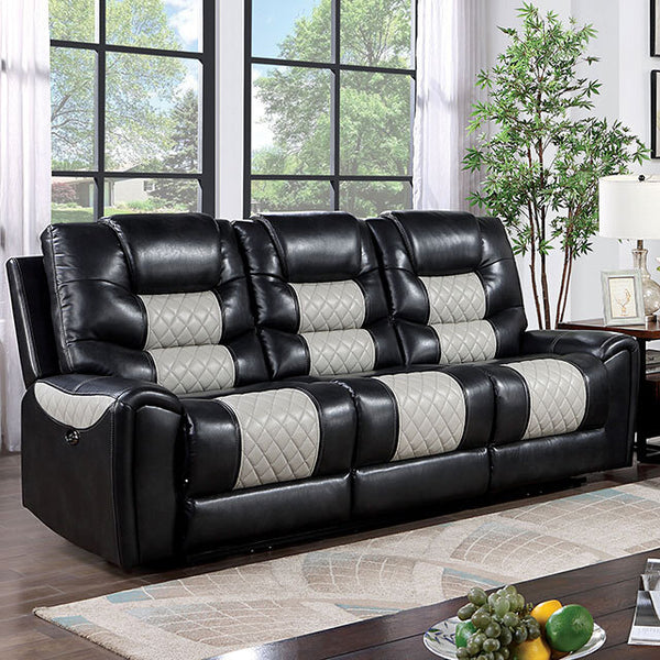 Furniture of America Leipzig Power Reclining Leatherette Sofa CM6080-SF-PM IMAGE 1