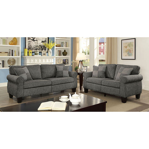 Furniture of America Rhian Stationary Fabric Sofa CM6328GY-SF-VN IMAGE 1