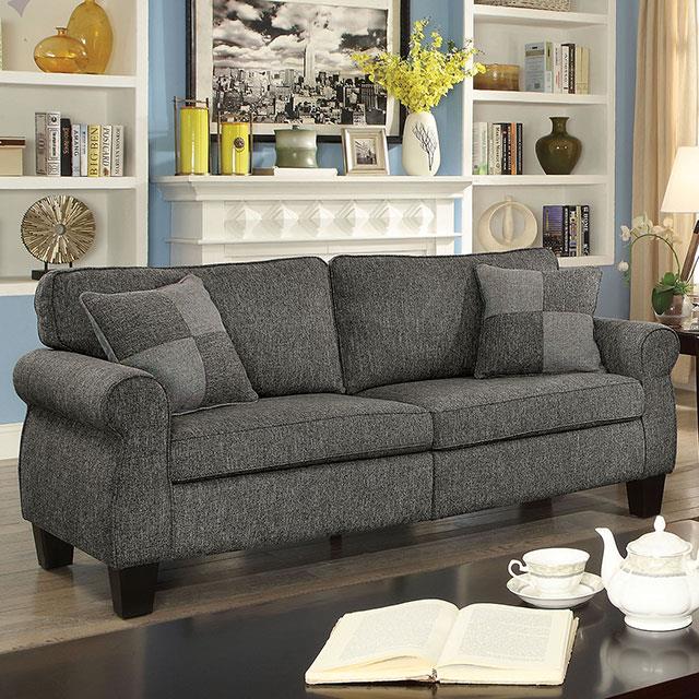 Furniture of America Rhian Stationary Fabric Sofa CM6328GY-SF-VN IMAGE 3