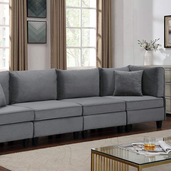 Furniture of America Sandrine Stationary Fabric Sofa CM6499-SF-L IMAGE 1