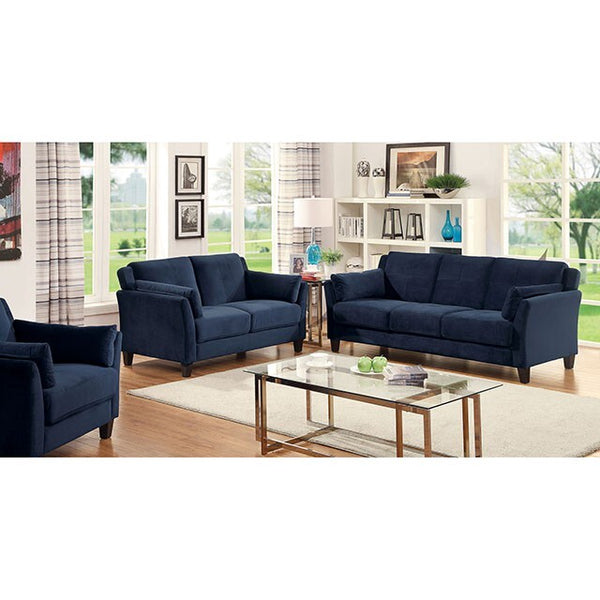 Furniture of America Ysabel Stationary Fabric Sofa CM6716NV-SF-PK IMAGE 1