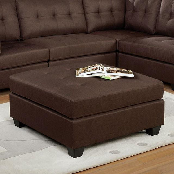 Furniture of America Pencoed Fabric Ottoman CM6957BR-OT IMAGE 1