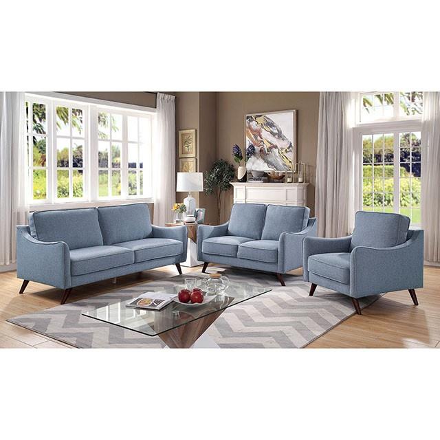 Furniture of America Maxime Stationary Fabric Sofa CM6971BL-SF IMAGE 2