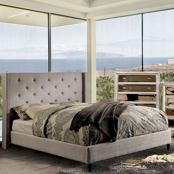 Furniture of America Anabelle King Bed CM7677GY-EK-BED-VN IMAGE 1