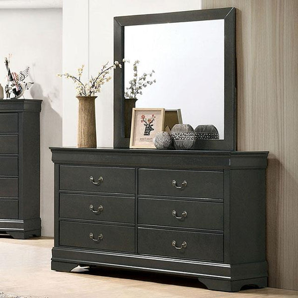 Furniture of America Louis Philippe 6-Drawer Dresser CM7966GY-D IMAGE 1