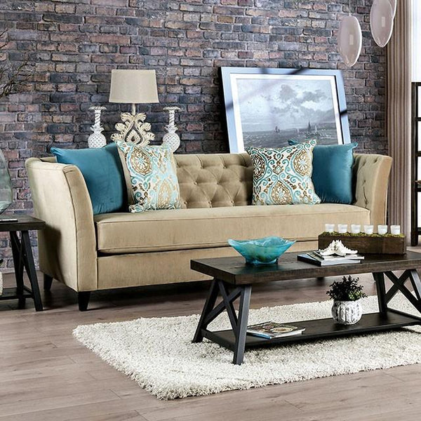 Furniture of America Monaghan Stationary Fabric Sofa SM2666-SF IMAGE 1