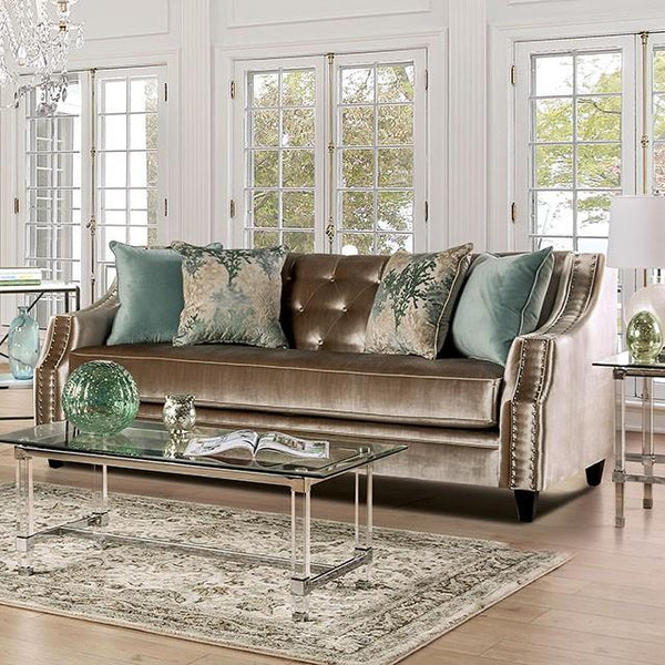 Furniture of America Elicia Stationary Fabric Sofa SM2685-SF IMAGE 1