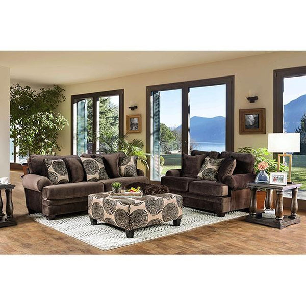 Furniture of America Bonaventura Stationary Fabric Sofa SM5142BR-SF IMAGE 1