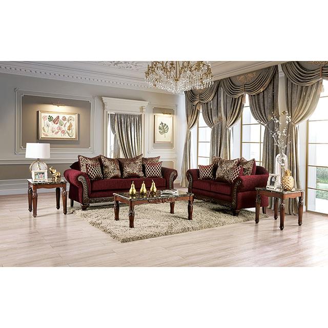 Furniture of America Letizia Stationary Fabric Sofa SM7757-SF IMAGE 2