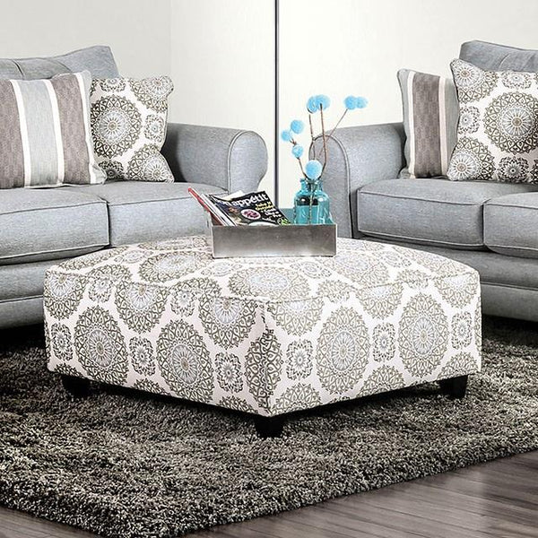 Furniture of America Misty Fabric Ottoman SM8141-OT IMAGE 1