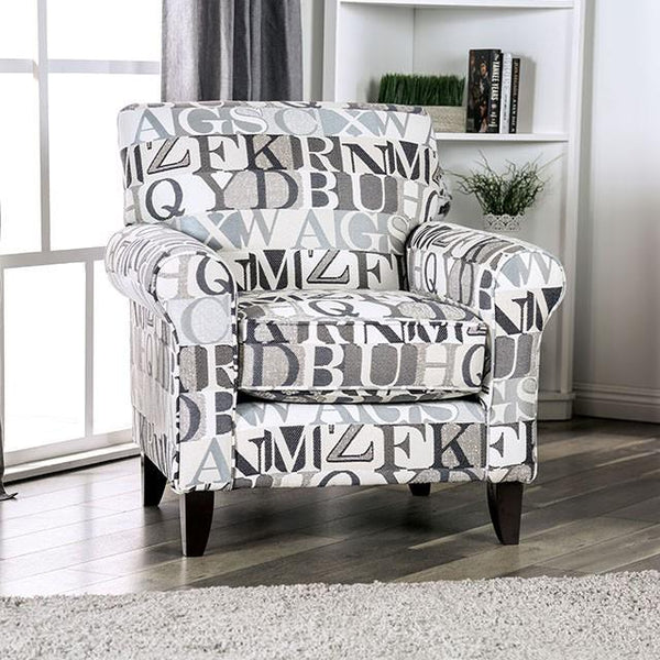 Furniture of America Verne Stationary Fabric Chair SM8330-CH-LT IMAGE 1