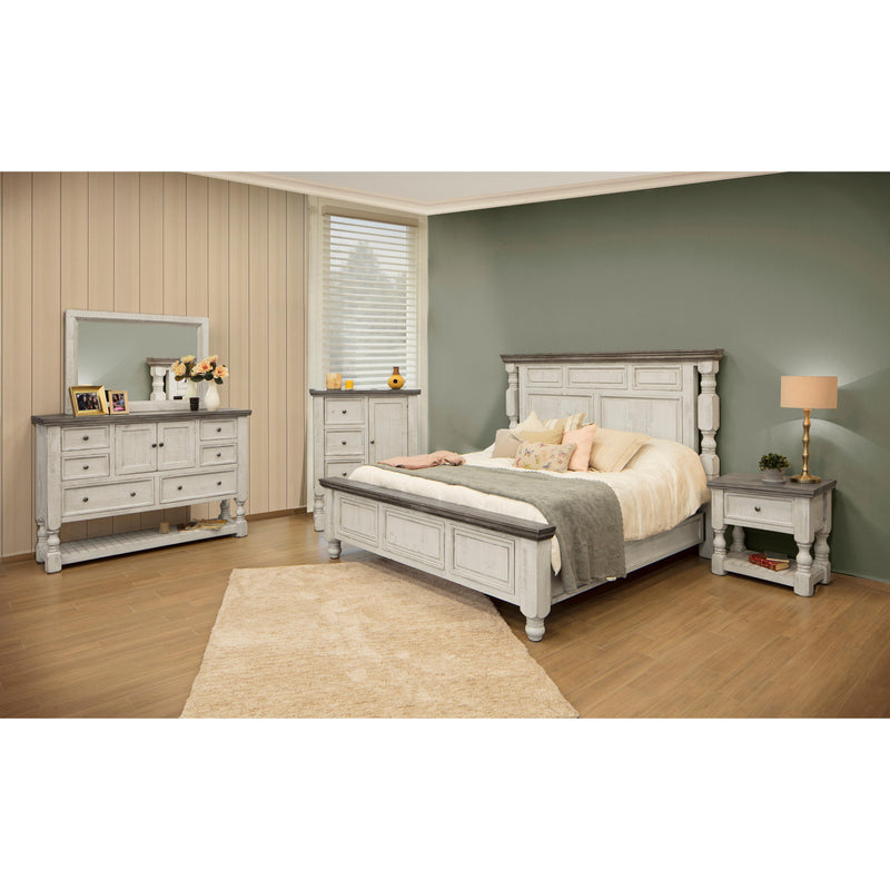 International Furniture Direct Stone California King Panel Bed IFD4690HBDEK/IFD4690PLTEK/IFD02RLSWHCK IMAGE 3