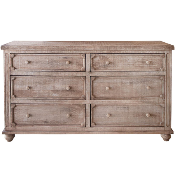 International Furniture Direct Aruba Natural 6-Drawer Dresser IFD7332DSR IMAGE 1