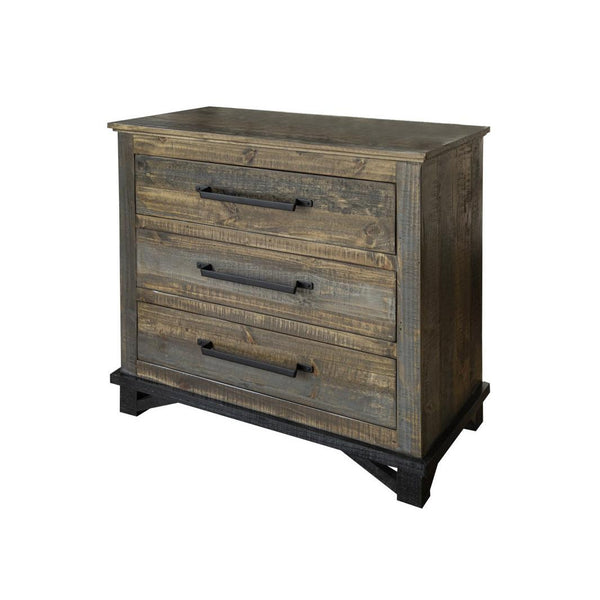 International Furniture Direct Loft Brown 3-Drawer Chest IFD6441CHTSM IMAGE 1