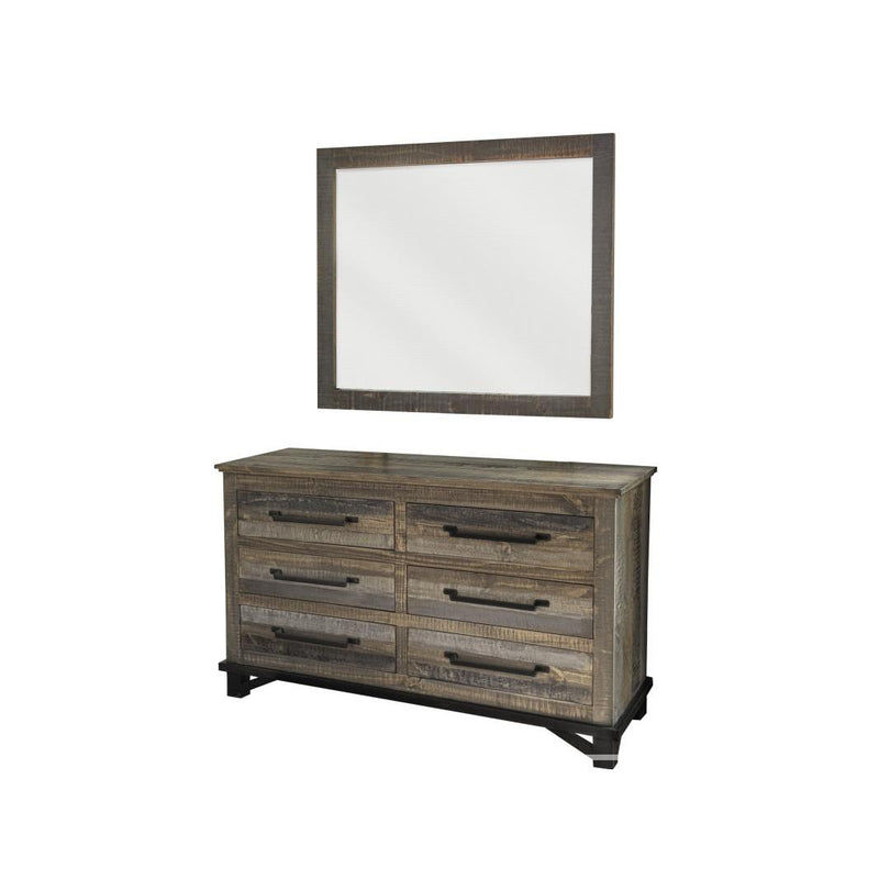 International Furniture Direct Loft Brown 6-Drawer Dresser IFD6441DSRSM IMAGE 2