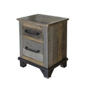 International Furniture Direct Loft Brown 2-Drawer Nightstand IFD6441NTSSM IMAGE 1