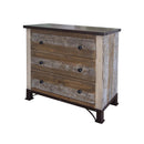 International Furniture Direct Antique Multicolor 3-Drawer Chest IFD9661CHTSM IMAGE 1