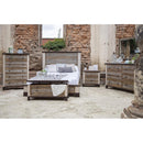 International Furniture Direct Antique Queen Panel Bed IFD966HDBD-Q/IFD966PLTFRM-Q IMAGE 4