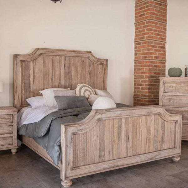 International Furniture Direct Aruba Natural Queen Bed IFD7332HBDQE/IFD7332FTBQE/IFD7332RLSQE IMAGE 1