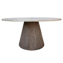 International Furniture Direct Round Sahara Dining Table with Pedestal Base IFD2951RNDTP/IFD2951RNDBA IMAGE 1