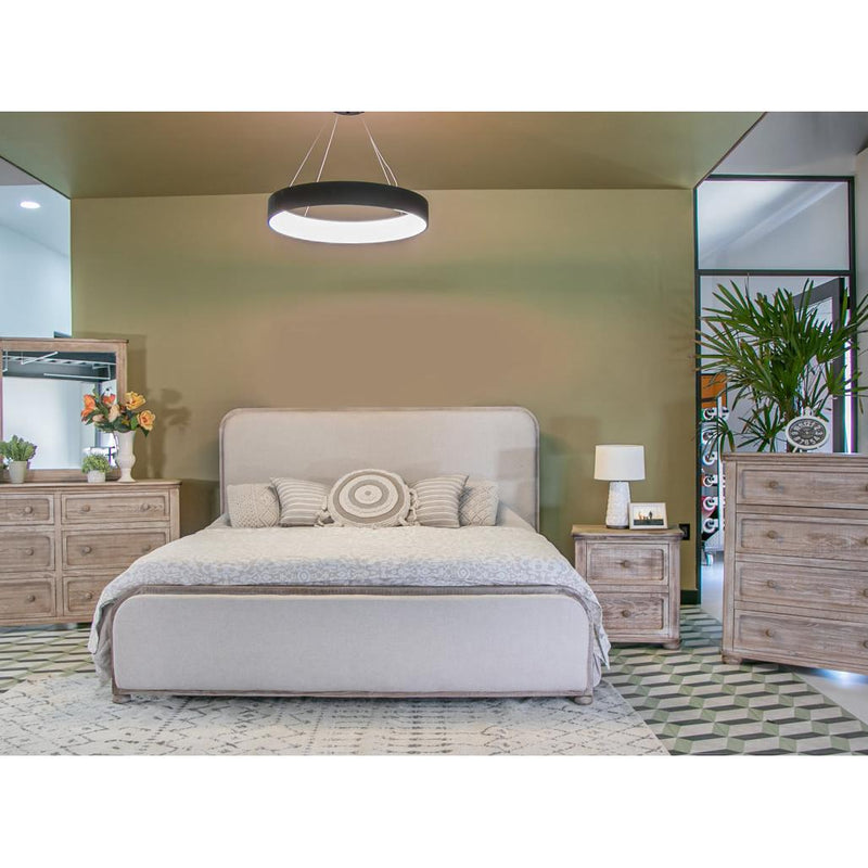 International Furniture Direct Nizuc King Upholstered Platform Bed IFD2242HBDEK/IFD2242PLTEK IMAGE 2