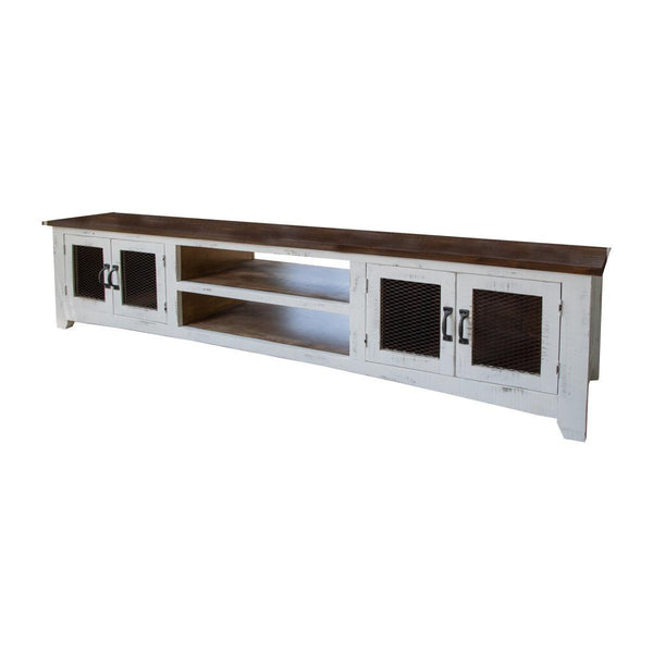 International Furniture Direct Pueblo White TV Stand IFD3601STN93 IMAGE 1