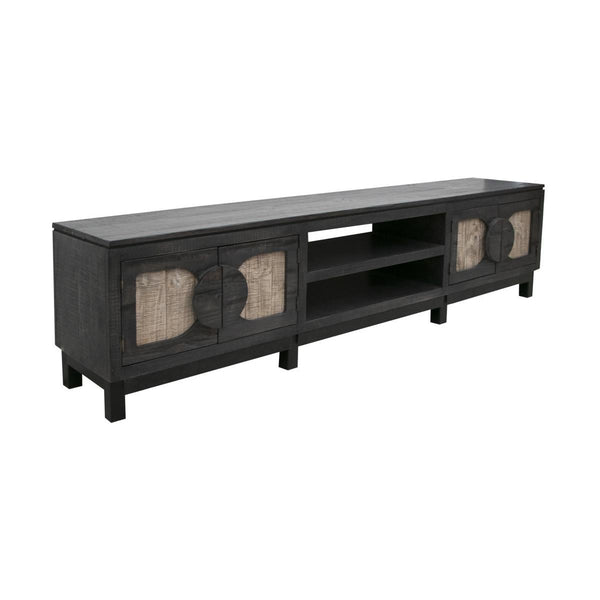 International Furniture Direct Cosala TV Stand IFD8081STN93BK IMAGE 1