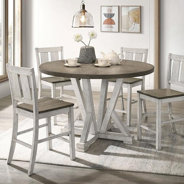 Furniture of America Dakota Counter Height Dining Table CM3289BR-RPT-48-TABL IMAGE 1