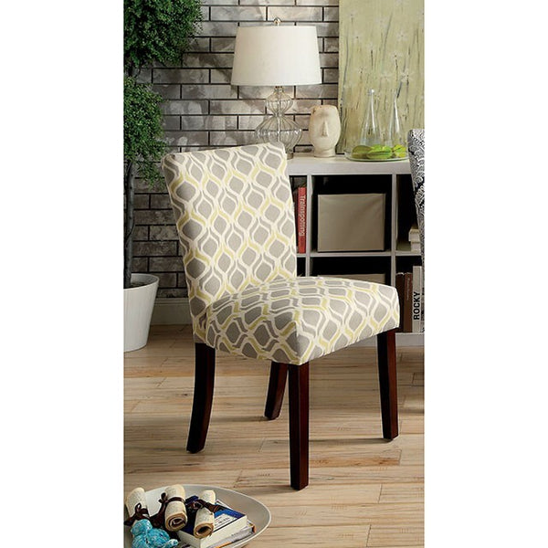 Furniture of America Prue Stationary Fabric Accent Chair CM3507Y-SC-2PK IMAGE 1