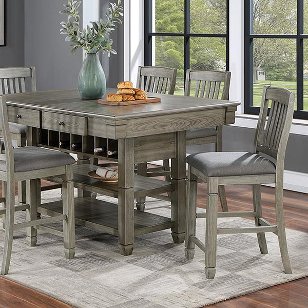 Furniture of America Anaya Counter Height Dining Table CM3512GY-PT-TABLE IMAGE 1