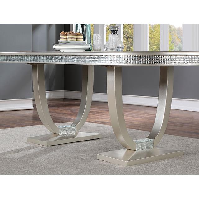 Furniture of America Cathalina Dining Table CM3541SV-T-TABLE IMAGE 3