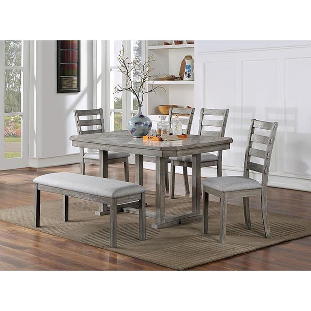Furniture of America Laquila Dining Table CM3542GY-T IMAGE 2